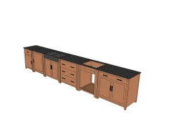 Meuble House Meuble de cuisine bois massif 1 porte 1 tiroir "Grand Chef" Outlet