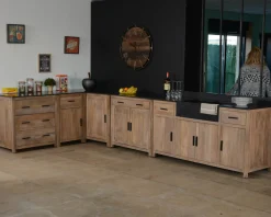 Meuble House Meuble de cuisine bois massif 1 porte 1 tiroir