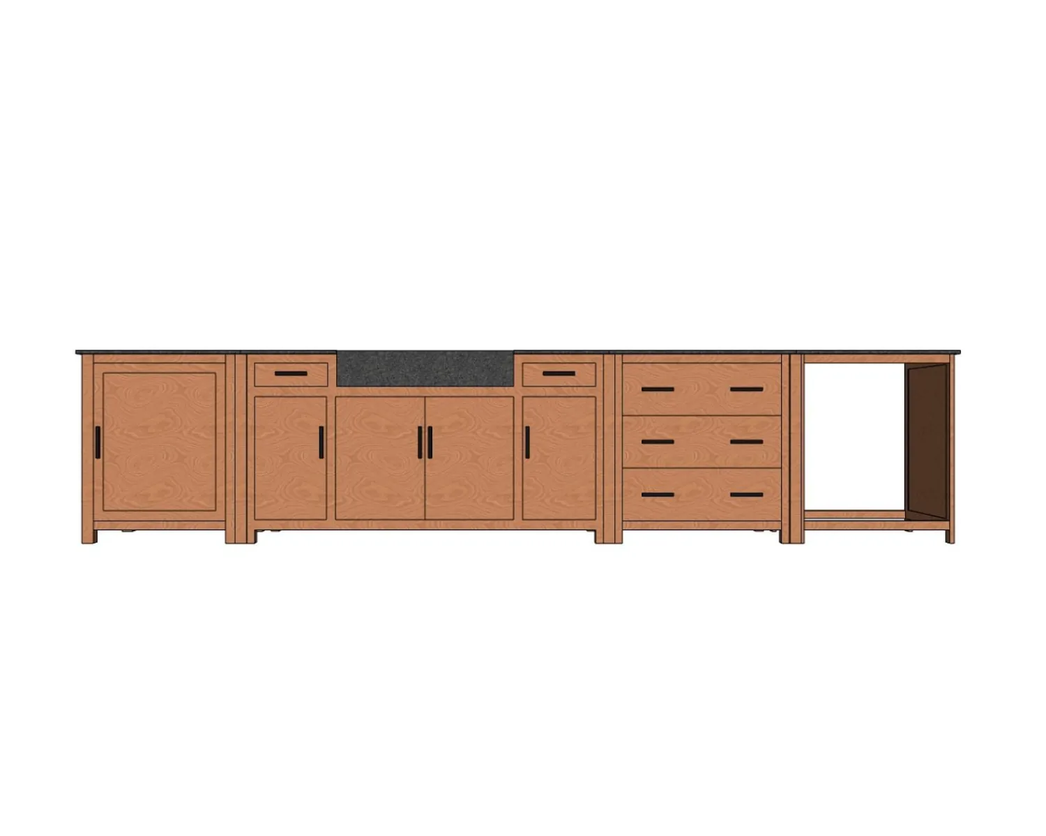 Meuble House Meuble de cuisine bois massif 1 porte 1 tiroir "Grand Chef" Outlet