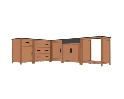 Meuble House Meuble de cuisine 3 tiroirs casserolier "Grand Chef" Online