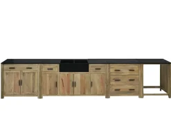 Meuble House Meuble de cuisine 3 tiroirs casserolier 