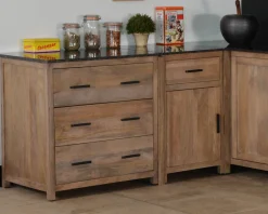 Meuble House Meuble de cuisine 3 tiroirs casserolier 