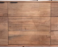 Meuble House Meuble de rangement bas 160 cm avec tiroirs "Uky" design contemporain esprit rétro Sale