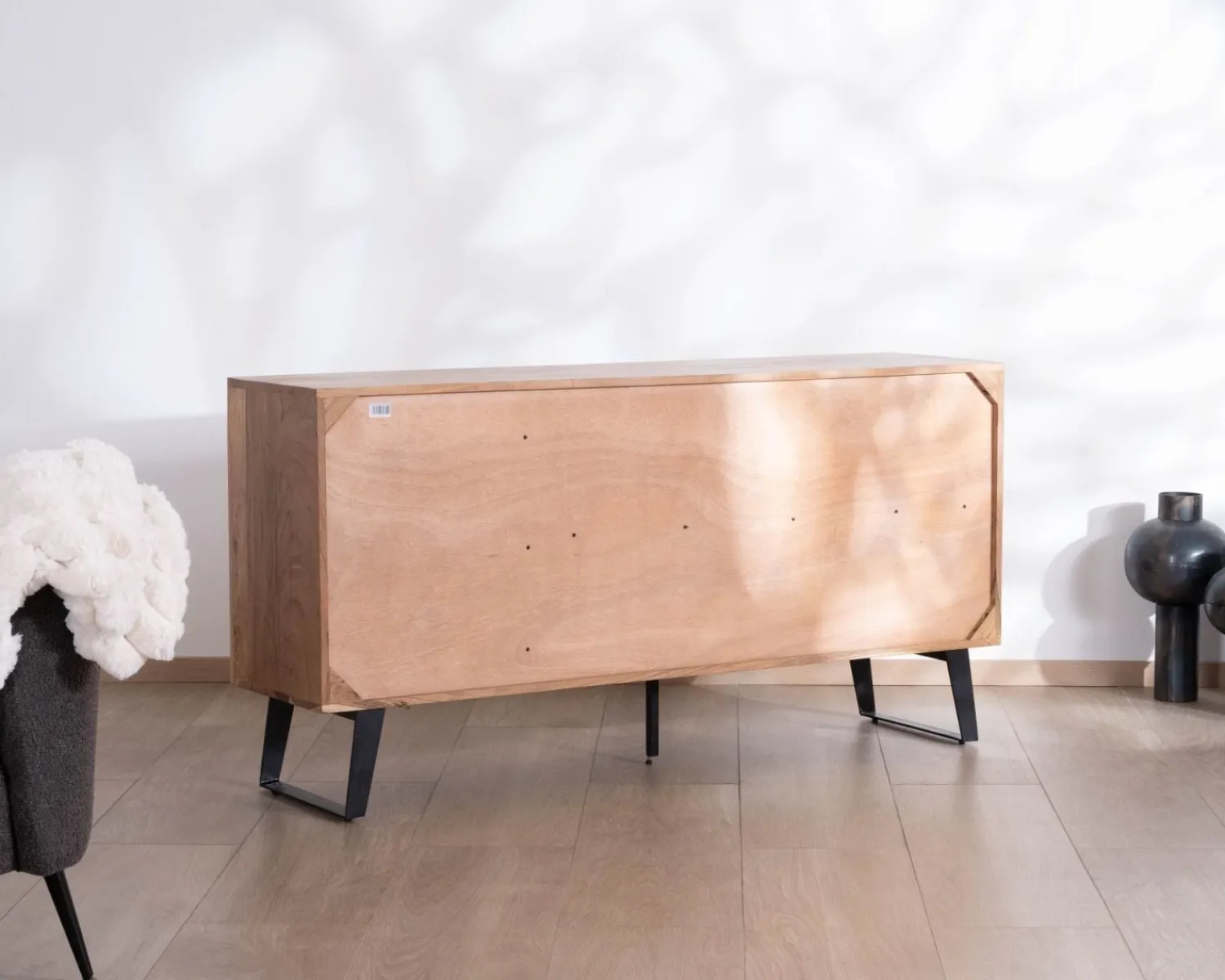 Meuble House Meuble de rangement bas 160 cm avec tiroirs "Uky" design contemporain esprit rétro Sale