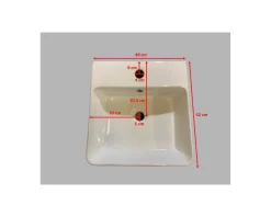 Meuble House Meuble de salle bain double en acacia naturel et blanc 
