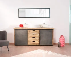 Meuble House Meuble de salle de bain "Caractère" 180 cm 2 vasques Sale