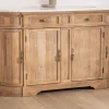 Meuble House Meuble de salle de bain deux vasques bois et quartz 150cm "Églantine"