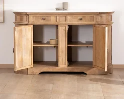 Meuble House Meuble de salle de bain deux vasques bois et quartz 150cm 