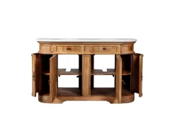 Meuble House Meuble de salle de bain deux vasques bois et quartz 150cm 