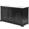 Meuble House Meuble de salle de bain noir dessus quartz blanc "Elégance" Discount