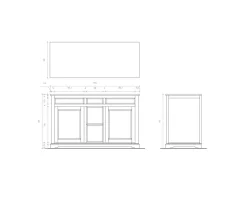 Meuble House Meuble de salle de bain noir dessus quartz blanc 