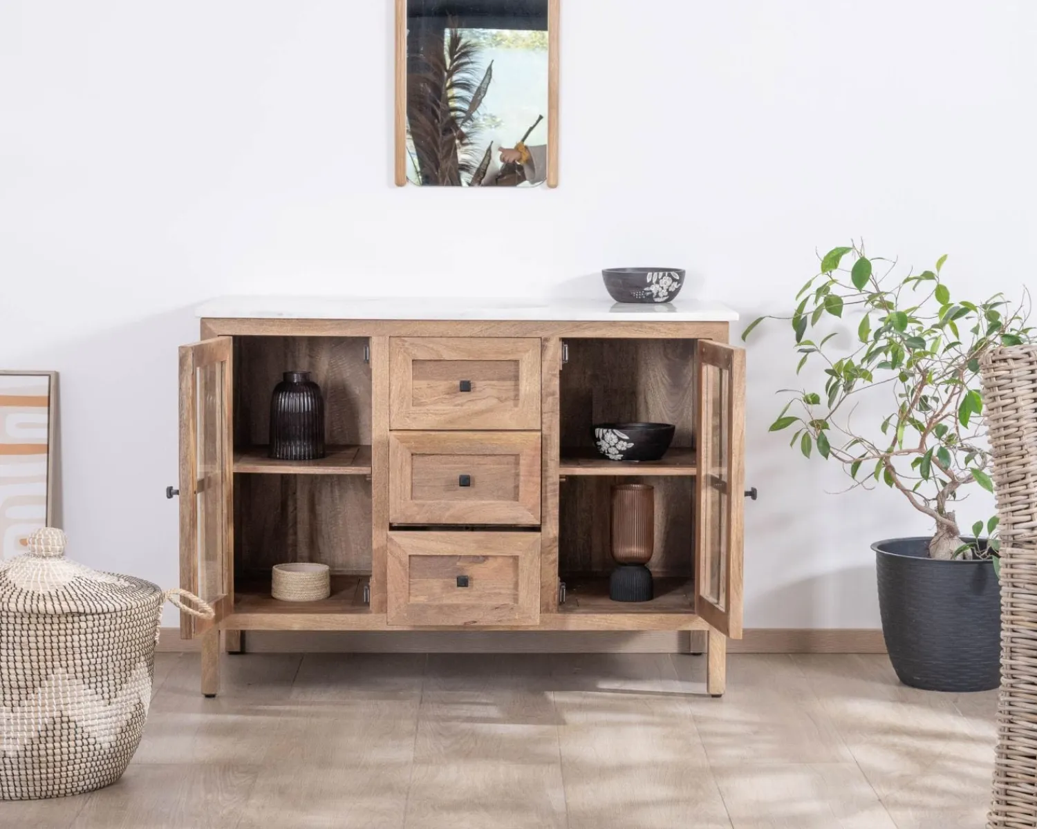 Meuble House Meuble de salle de bain simple vasque 120 cm "Maestro" en manguier