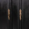 Meuble House Meuble double vasque coins arrondis bois noir quartz blanc "Églantine" Outlet