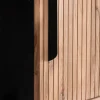 Meuble House Meuble haut multi-rangement design rétro "Bopee" acacia avec éclairage LED