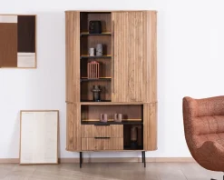 Meuble House Meuble haut multi-rangement design rétro 
