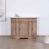 Meuble House Meuble salle de bain 1 vasque manguier massif quartz blanc "Églantine" Discount