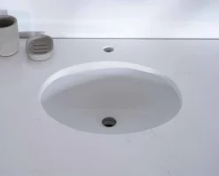 Meuble House Meuble salle de bain 1 vasque manguier massif quartz blanc