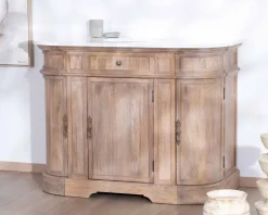 Meuble House Meuble salle de bain 1 vasque manguier massif quartz blanc