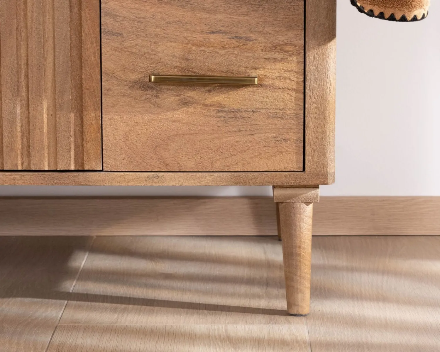 Meuble House Meuble simple vasque 90 cm "Malova" en manguier massif style vintage chic Discount