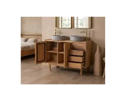Meuble House Meuble sous vasque 120 cm avec portes et tiroirs 