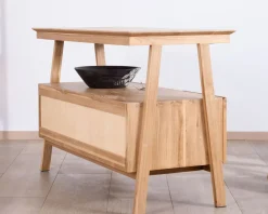 Meuble House Meuble sous vasque design japandi 120 cm en teck
