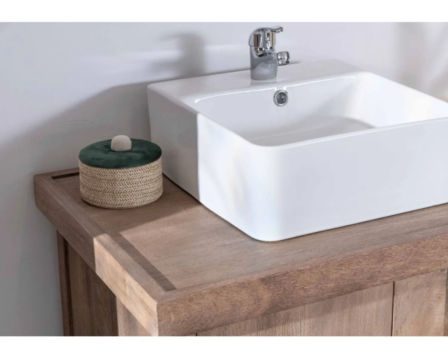 Meuble House Meuble sous vasque simple en manguier massif 80cm 2 portes "Maestro" Clearance