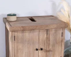 Meuble House Meuble sous vasque simple en manguier massif 80cm 2 portes "Maestro" Clearance