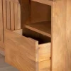 Meuble House Meuble sous vasque à suspendre 90 cm "Bulle" en manguier teinte chêne clair Clearance