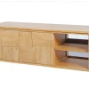 Meuble House Meuble sous vasque suspendu en teck avec portes coulissantes 140 cm "Tao" Clearance
