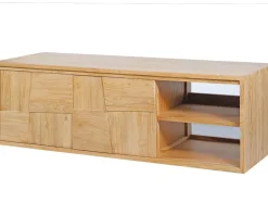 Meuble House Meuble sous vasque suspendu en teck avec portes coulissantes 140 cm "Tao" Clearance