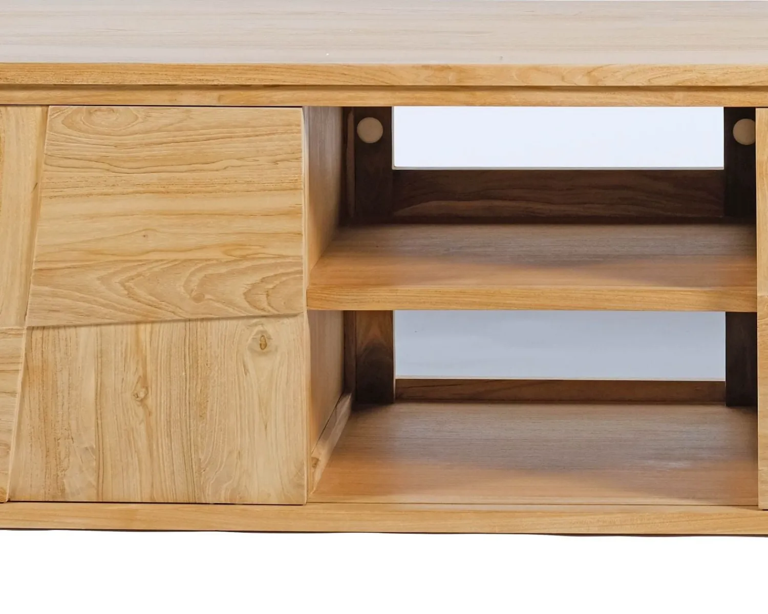 Meuble House Meuble sous vasque suspendu en teck avec portes coulissantes 140 cm "Tao" Clearance