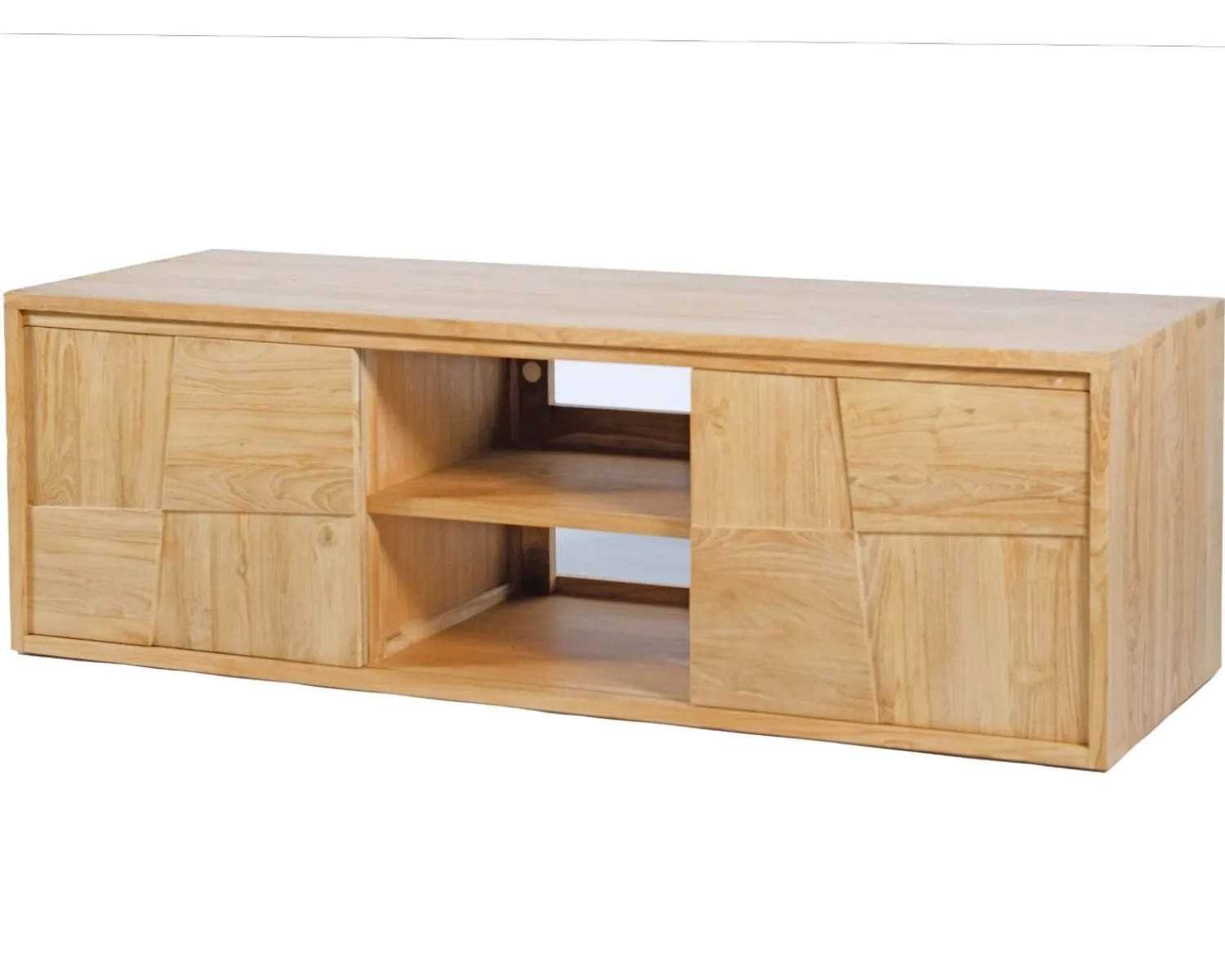 Meuble House Meuble sous vasque suspendu en teck avec portes coulissantes 140 cm "Tao" Clearance