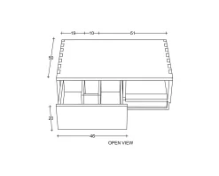 Meuble House Meuble sous vasque suspendu en teck avec porte serviette 80 cm 
