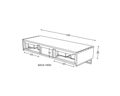 Meuble House Meuble sous vasque suspendu en teck avec porte serviette 140 cm 