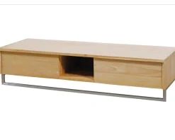Meuble House Meuble sous vasque suspendu en teck avec porte serviette 140 cm 