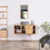 Meuble House Meuble sous vasque suspendu en teck avec portes coulissantes "Tao" 105 cm Clearance