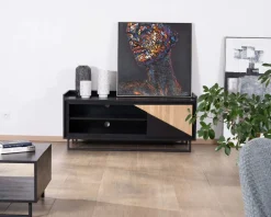 Meuble House Meuble télé 140 cm en bois massif 
