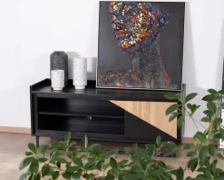 Meuble House Meuble télé 140 cm en bois massif 
