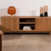 Meuble House Meuble télé 150 cm 2 portes en chêne huilé style rétro "Winton" Online