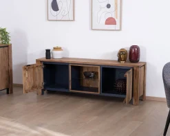 Meuble House Meuble télé 175 en palissandre et acacia avec éclairage LED "Enoa" Online