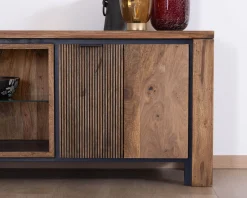Meuble House Meuble télé 175 en palissandre et acacia avec éclairage LED 