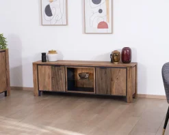 Meuble House Meuble télé 175 en palissandre et acacia avec éclairage LED 