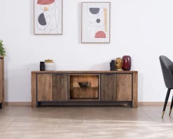 Meuble House Meuble télé 175 en palissandre et acacia avec éclairage LED 