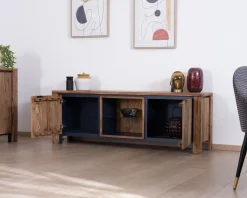 Meuble House Meuble télé 175 en palissandre et acacia avec éclairage LED 