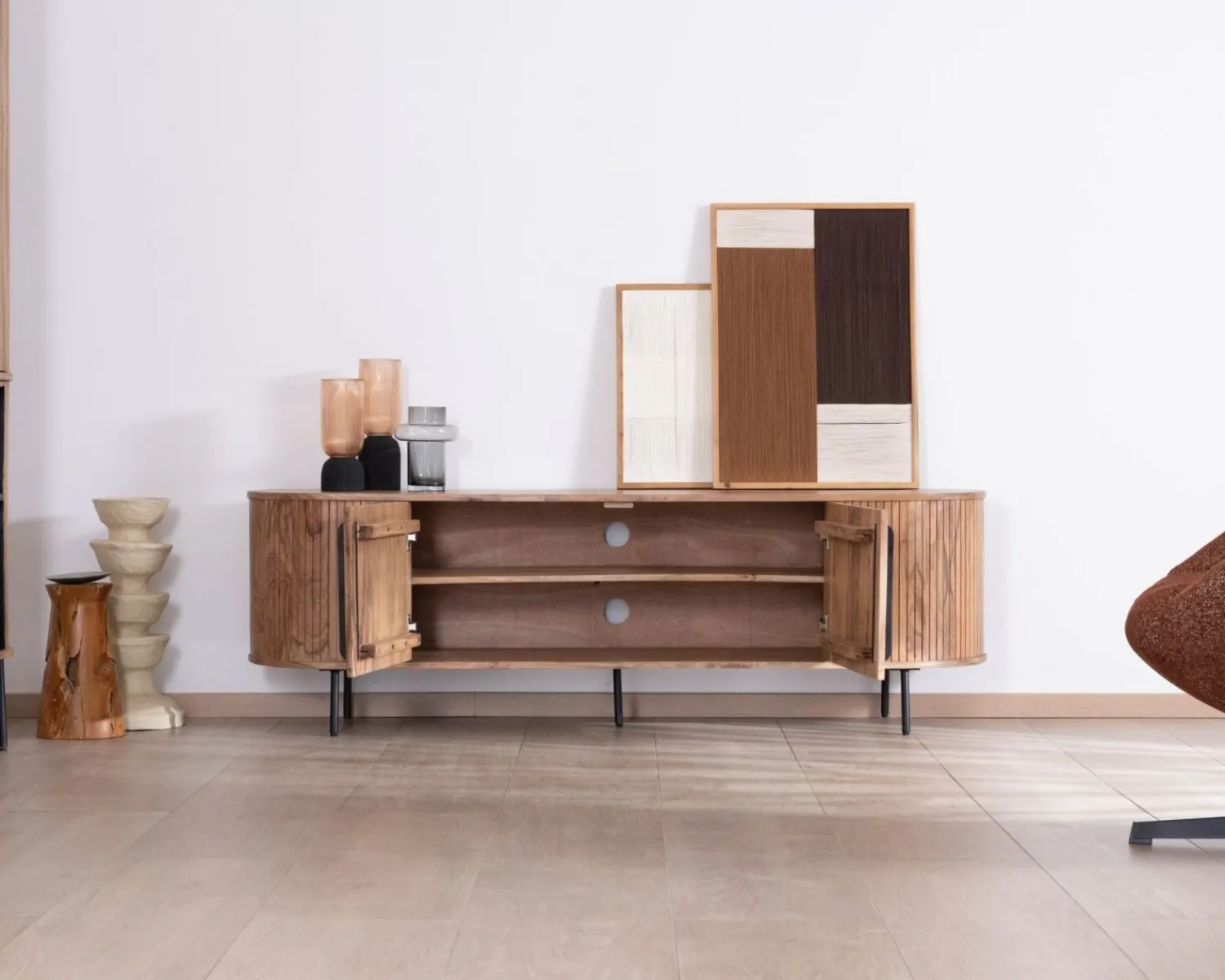Meuble House Meuble télé esprit rétro en acacia "Bopee" 175 cm Best