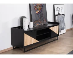 Meuble House Meuble télé 2 portes 180 cm en bois massif "Trace" Discount
