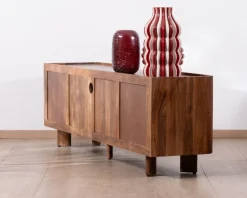 Meuble House Meuble TV 175 cm en manguier massif style contemporain minimaliste