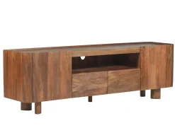 Meuble House Meuble TV 175 cm en manguier massif style contemporain minimaliste