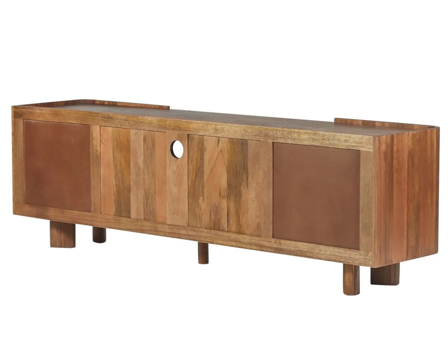 Meuble House Meuble TV 175 cm en manguier massif style contemporain minimaliste "Malaké" New