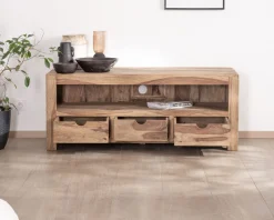 Meuble House Meuble TV 150 cm en palissandre "Kalanohé" grande niche et 3 tiroirs Best